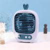 1315 Spray Humidification Hydrating Cartoon Fan USB Charging Desktop Fan