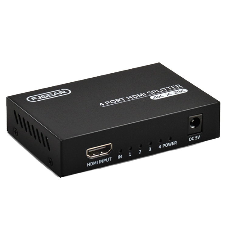 FJGEAR FJ-SM4K104 HD Audio/Video Splitter HDMI 1 In 4 Splitter