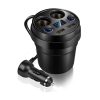 Cup Car Charger Dual USB Corded Cigarette Lighter Mobile Phone Charger
