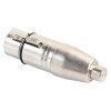 Zinc Alloy XLR Female To RCA Female Lotus Head Microphone Mixing Audio Transit Joint