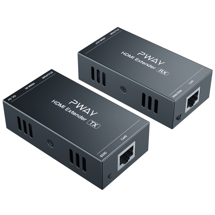 PWAY 165ft/50m HDMI To RJ45 Network Port 1080P Lossless Transmission Extender