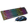 T-WOLF TF270 Colorful Light Effect Retro Gaming Wired Keyboard And Mouse Set