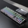 T-WOLF T75 104 Keys Adjustable RGB Light Computer Game Wired Mechanical Keyboard