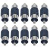 10pcs RCA Lotus Head Straight-through Male Monitoring Audio Adapter AV Butt Joint