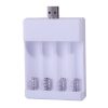 Fast USB 4 Slot Battery Charger AA/AAA Rechargeable Battery Universal Four Slot Charging Box