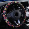 Car Steering Wheel Cover Printed Cloth Without Inner Elastic Band Cover