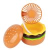 Hamburger Shaped Mini Desktop Fan with Cosmetic Mirror