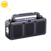 DV-860 Dual-Solar Flashlight Bluetooth Speaker FM Card Radio