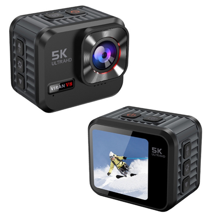 VIRAN V8 5K Ultra-Clear Outdoor Diving Anti-Shake Sports Camera Cycling Helmet Driving Recorder