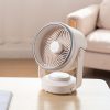 Air Circulation Fan Automatic Oscillating Head Desktop Fan With LED Light