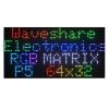 Waveshare RGB Full-color LED Matrix Panel, 5mm Pitch, 64x32 Pixels, Adjustable Brightness