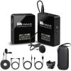 Pixel UHF Wireless Lavalier Microphone System with Real time Monitoring for DSLR Cameras Phones