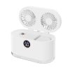 WT-818 Dual-leaf Spray Smart Digital Display Desktop Fan Night Light Humidification Cooler