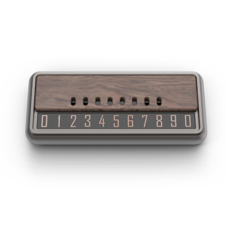 Car Metal Wood Aromatherapy Magnetic Luminous Car Moving Number Plate