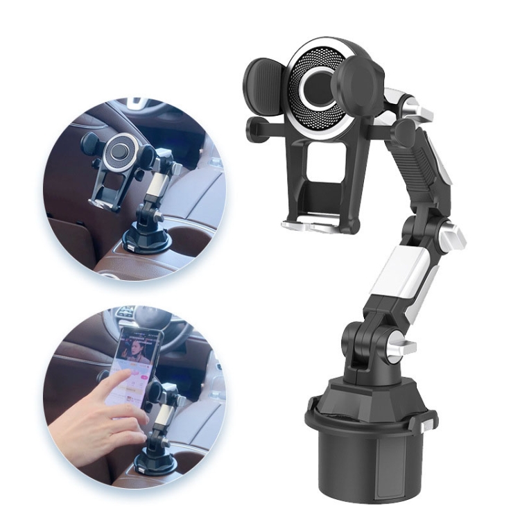 Universal Long Tube 3 Joints Adjustable Car Water Cup Position Cell Phone Holder