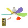 Home Small Fan Light E27 Snail Mouth Suspension Fan Lamp