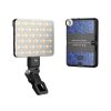 60 LEDs Rechargeable Clip Fill Light With Front & Back Clip Adjusted 3 Light Modes For Phone