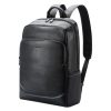 Bopai 61-121671A Top-Layer Cowhide Large-Capacity Casual Business Laptop Backpack