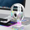 Z3 Cracked With 3USB Expansion Port Headphone Stand RGB Ambient Light Headphone Display Holder
