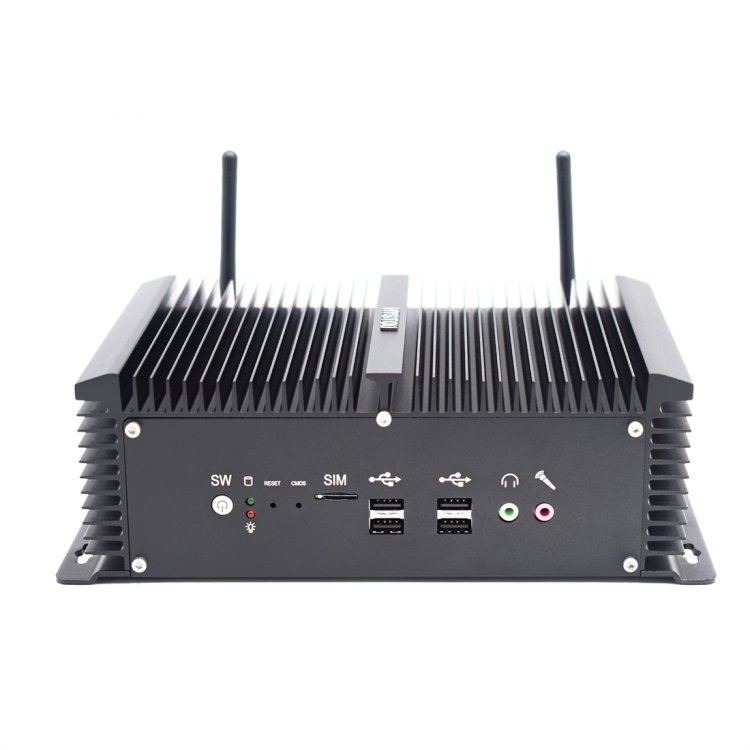 HYSTOU P12-I5-8250U Fanless Mini PC Intel Core i5-8250U Processor Quad Core up to 1.6GHz, RAM: 16G, ROM: 256G, Support Win 7 / 8 / 10 / Linux