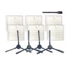 XI284 2 Pair I258 Side Brushes + 6 PCS I206 Filters + G101 Small Black Brush for ILIFE V8S
