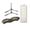 XI214 K614 Side Brushes + I207 Filter + I202 Main Brush Set for ILIFE A4