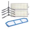 XI221 2 Pairs K614 Side Brushes + I205 Initial Effect Filter + 2 PCS I207 Filters Set for ILIFE A4 / A4S / A6
