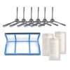 XI237 3 Pairs K614  Side Brushes + 3 PCS I208 Filters + I204 Filter Cotton Filter Set for ILIFE V5S Pro / V50 / V5S