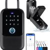 [2024 Newest]Smart Lock Box,CATCHFACE Key Lock Box Wireless Smart Key Lockbox Electronic Lock Box App,Share eKey Smart key lock Box Wall Mount and Door Handle Airbnb Realtor Office Home Warehouse