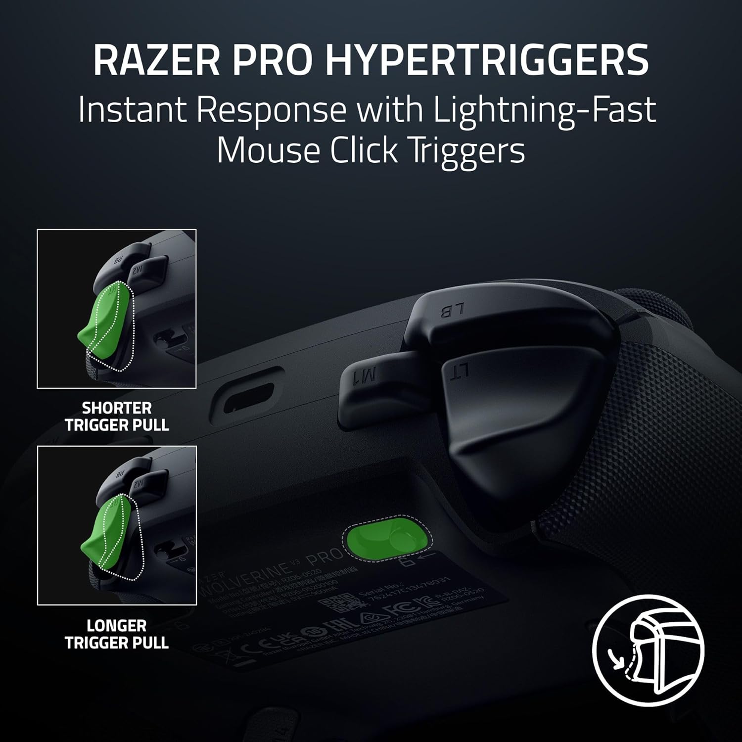 Razer Wolverine V3 Pro Wireless Gaming Controller: Licensed for Xbox Series X|S, Xbox One, Windows PC - 6 Remappable Buttons - Fast Triggers - Customizable Thumbsticks - Wired Tournament Mode - Black