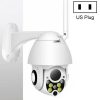 Wireless Surveillance Camera HD PTZ Home Security Outdoor IP66 Waterproof Network Dome Camera, Support Night Vision & Motion Detection & TF Card, US Plug