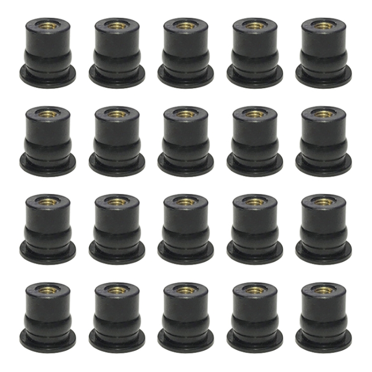 20 in 1 M6 Universal Motorcycle Windshield Brass Nuts