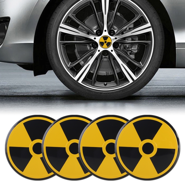 4 in 1 Car Wheel Hub Decorative Sticker, Diameter: 5.8cm