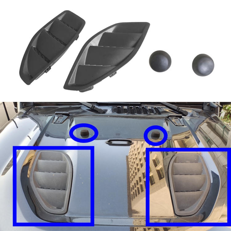 For Jeep Wrangler JK 2007-2017 Car Hood Trim Panel + Hood Ball Head Set