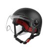 BY-1292 Unisex Motorcycle Frosted Protective Short Mirror Half Helmet