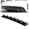 Universal Car Rear Bumper Lip Diffuser 7 Shark Fin Style Black ABS, Size: 85.3 x 79.8 x 13.4cm