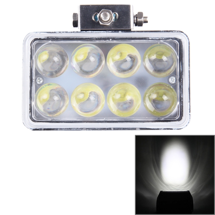 4 inch DC 9-36V 40W 3800LM 6000K IP67 Waterproof Squared Car Spotlight Fog Spot Light Foglight LED Car Bulbs with 8 LED Lights