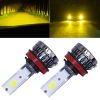 2 PCS H11 DC9-36V / 36W / 3000K / 6000LM IP68 Car / Motorcycle Mini COB LED Headlight Lamps / Fog Light