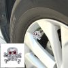 4 PCS Universal Skull Shape Gas Cap Mouthpiece Cover Gas Cap Tire Cap Car Motor Bicycle Tire Valve Caps