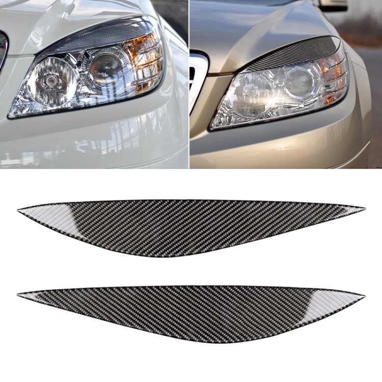 Car Carbon Fiber Light Eyebrow for Mercedes-Benz W204 Pre-Facelift 2008-2011