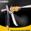 KANEED High Pressure Pure Copper Hose Nozzle Sprayer for Car Washing Garden/Lawn Watering Room/Deck/Floor Cleaning Support Adjustable Water Flow