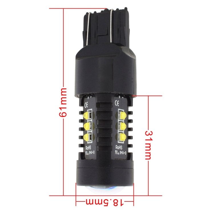 2 PCS MZ 10W 1080LM 5500K 7443 12 XB-D LED Car Reverse Lights T20 Tail ...