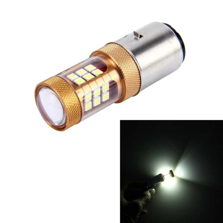 BA20D 10W 1300 LM 6500K Motorcycle Headlight with 28 SMD-3030-LED Lamps, DC 12V