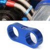 AN8 Automotive 2-hole High Pressure Tubing Fixing Clip Car Tubing Clamp Aluminum Alloy Clip Tubing Separator, Random Color Delivery