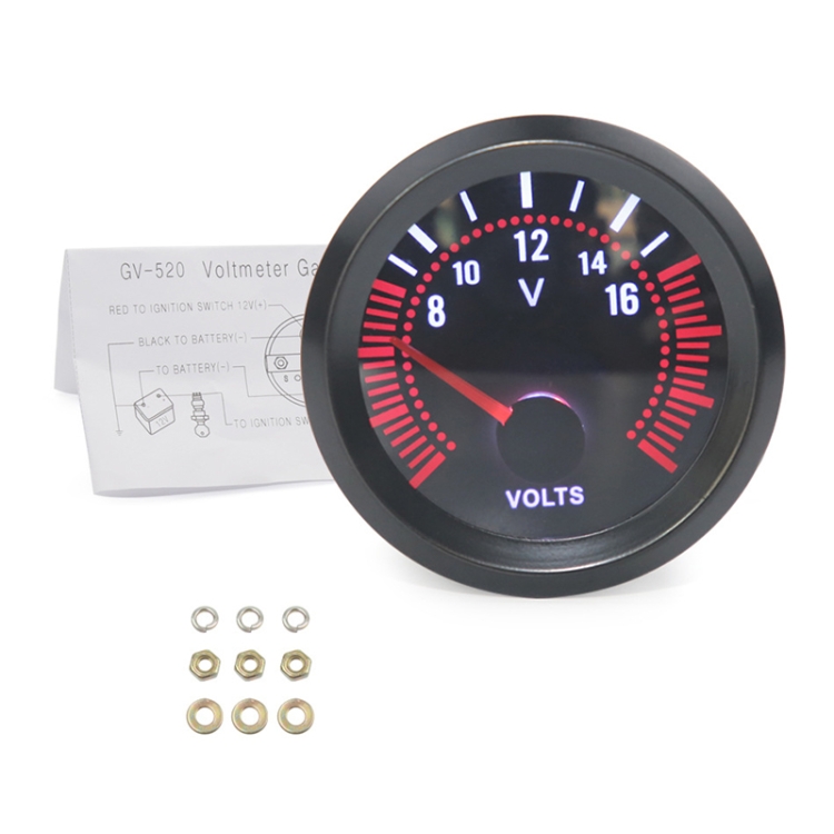 52mm 12V Universal Car Modified Voltmeter
