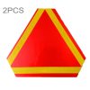 2 PCS Rear Truck Trailer Triangle Reflector Safty Warning Aluminum Board, Thickness: 1mm