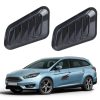 2 PCS Car Auto Carbon Fiber Texture Decorative Air Flow Intake Scoop Turbo Bonnet Vent Cover Hood