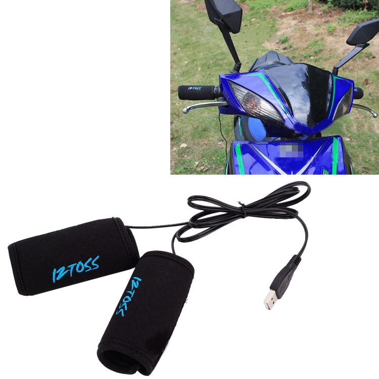 DC 5V Winter Motorcycle Handle Heats Up Heating Handles USB Input with Temperature Switch Suitable Handle Diameter of About 22-30mm