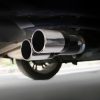 Universal Car Styling Stainless Steel Straight Double Outlets Exhaust Tail Muffler Tip Pipe