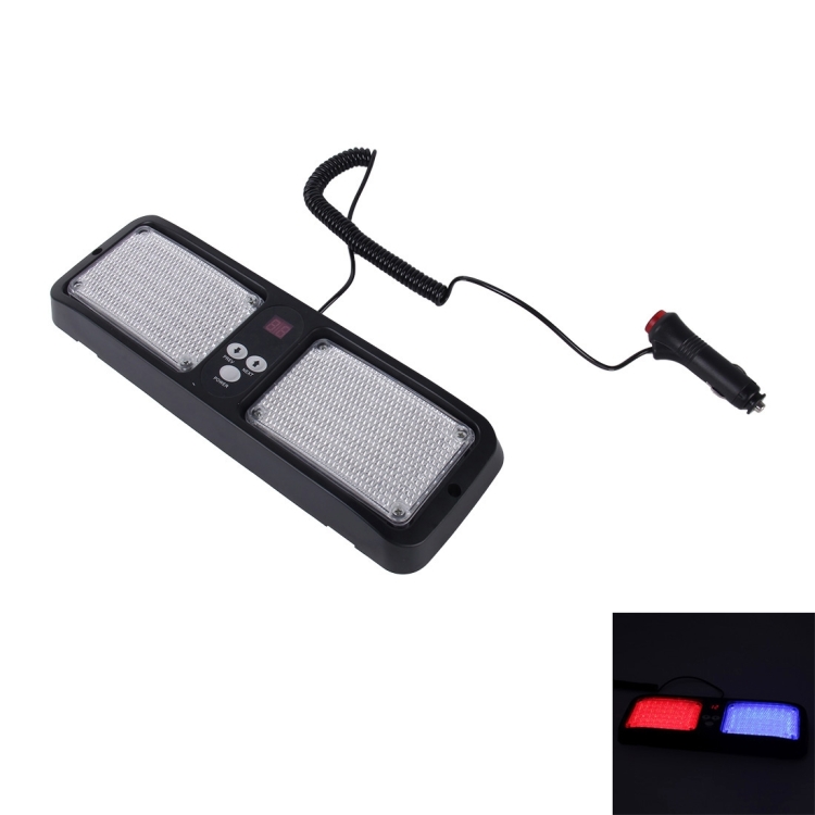 High qulaity DC 12V,9W LED Waterproof Car Sunshade Red Light And Blue Light Warning Lights Strobe Emergency Lights Flashing Light with 12 Kinds Flash Patterns